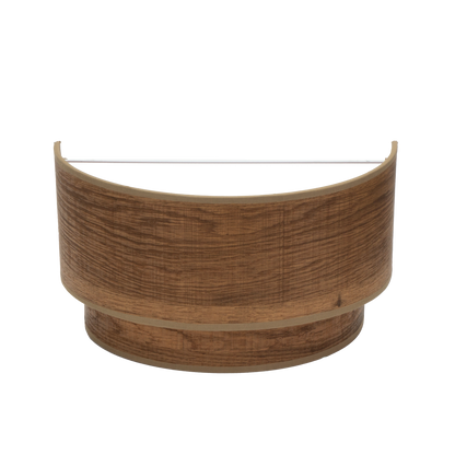 Aplique Doble Smile Madera Oscura de Fabrilamp, vista frontal. Diseño moderno y elegante para iluminar tu hogar.