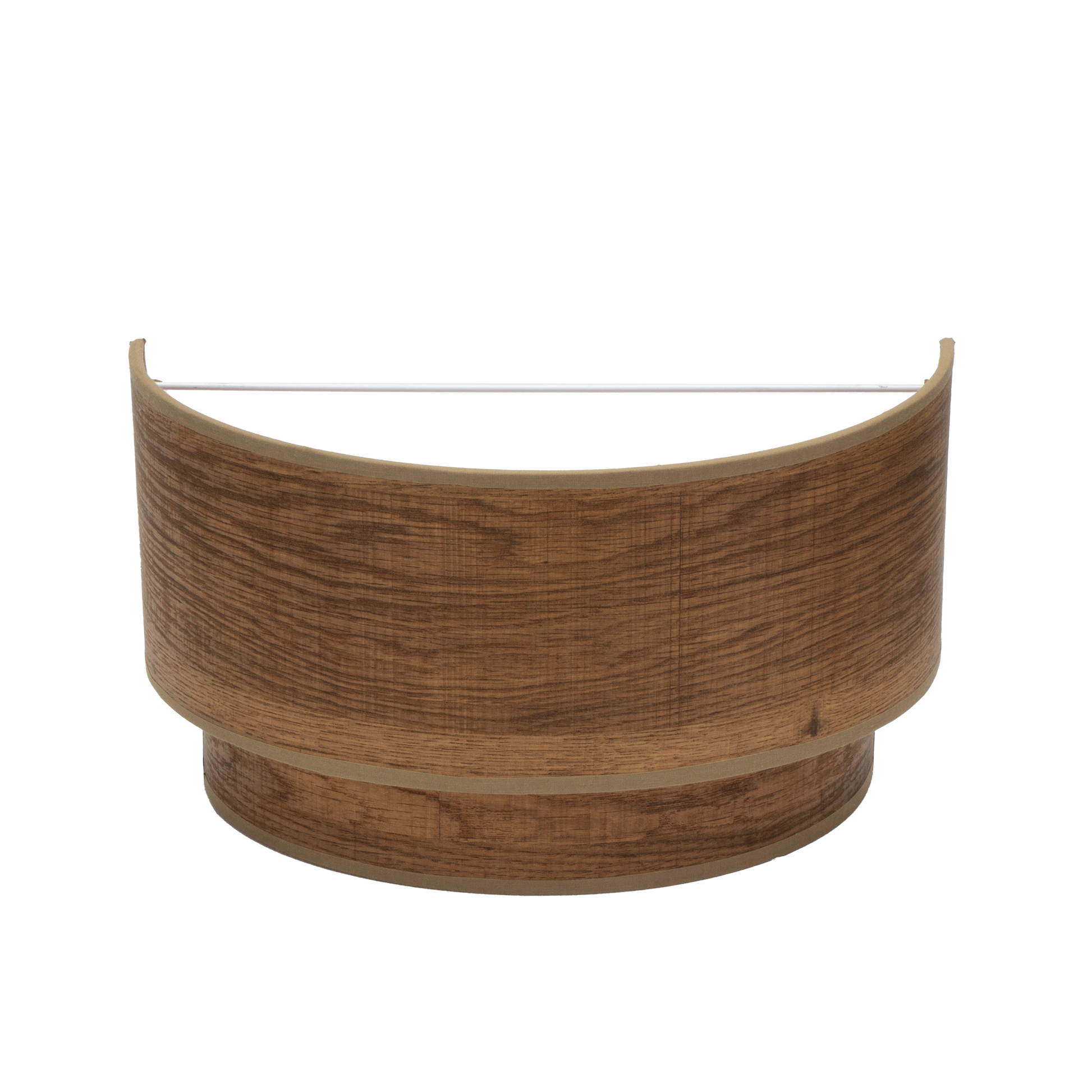 Aplique Smile fabricado en Metal y Textil color Madera Oscura