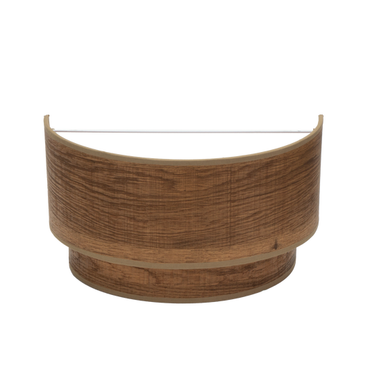 Aplique Smile fabricado en Metal y Textil color Madera Oscura