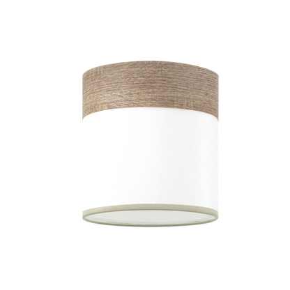 Pantalla E14 con diseño cilíndrico ideal para iluminar el salón