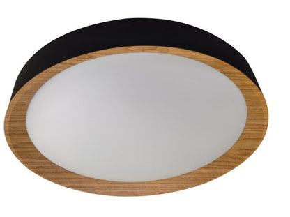 Plafón LED Plafón LED 44W de Lámparas Muñoz e hijos (Plafón LED) en color Negro-Madera con diseño circular - Ref 9340MN


