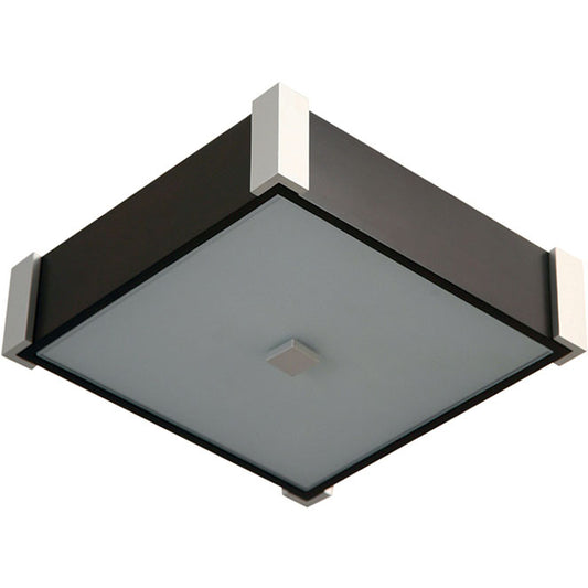 Plafón Clásico MARILENE 32 cm Cuadrado Wengue LUMIT Interlusa - Vista frontal principal en fondo blanco | LuzGurú