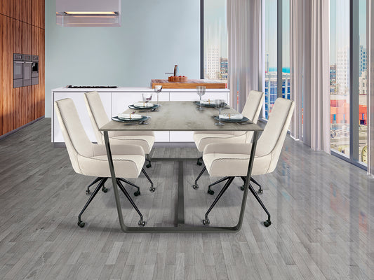 Silla de Oficina con Ruedas Diane Blanca y Gris Schuller - vista principal | Schuller