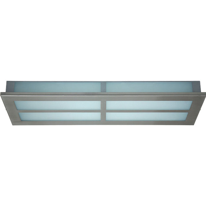 Plafón URALITE Rectangular 73 cm Níquel Interlusa - Vista frontal principal en fondo blanco | LuzGurú