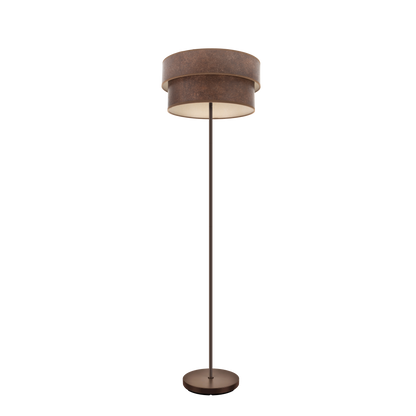 Lámpara de pie Smile fabricada en metal color marrón óxido, ideal para interior