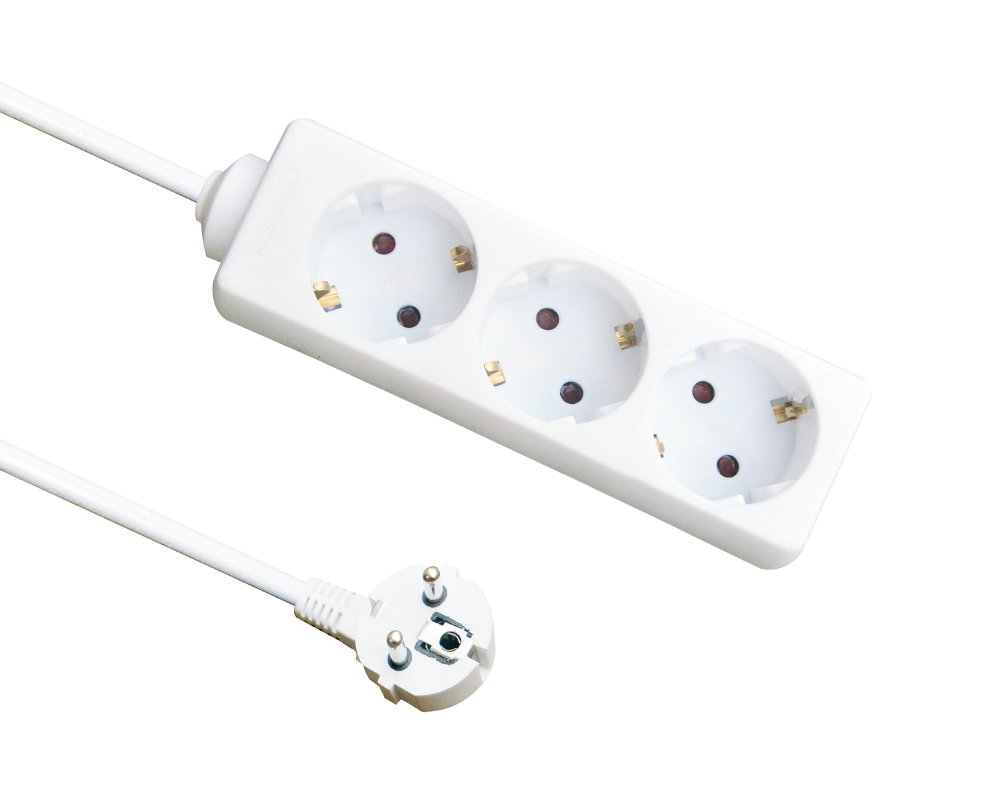 Base múltiple con protección infantil, ideal para enchufar en el hogar.