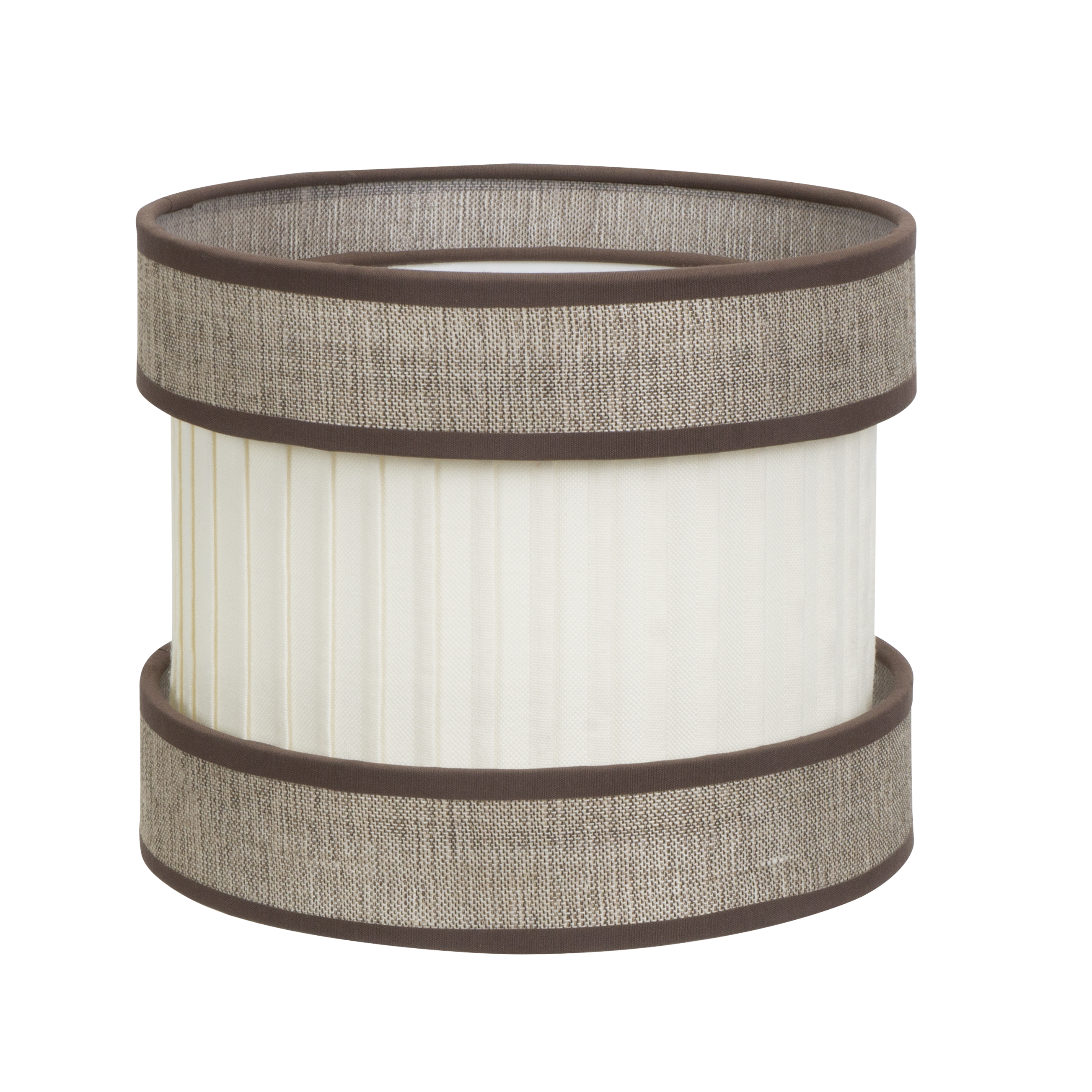 Pantalla Sobremesa Alto HOME E27 Marrón-Beis 30cm - Vista frontal