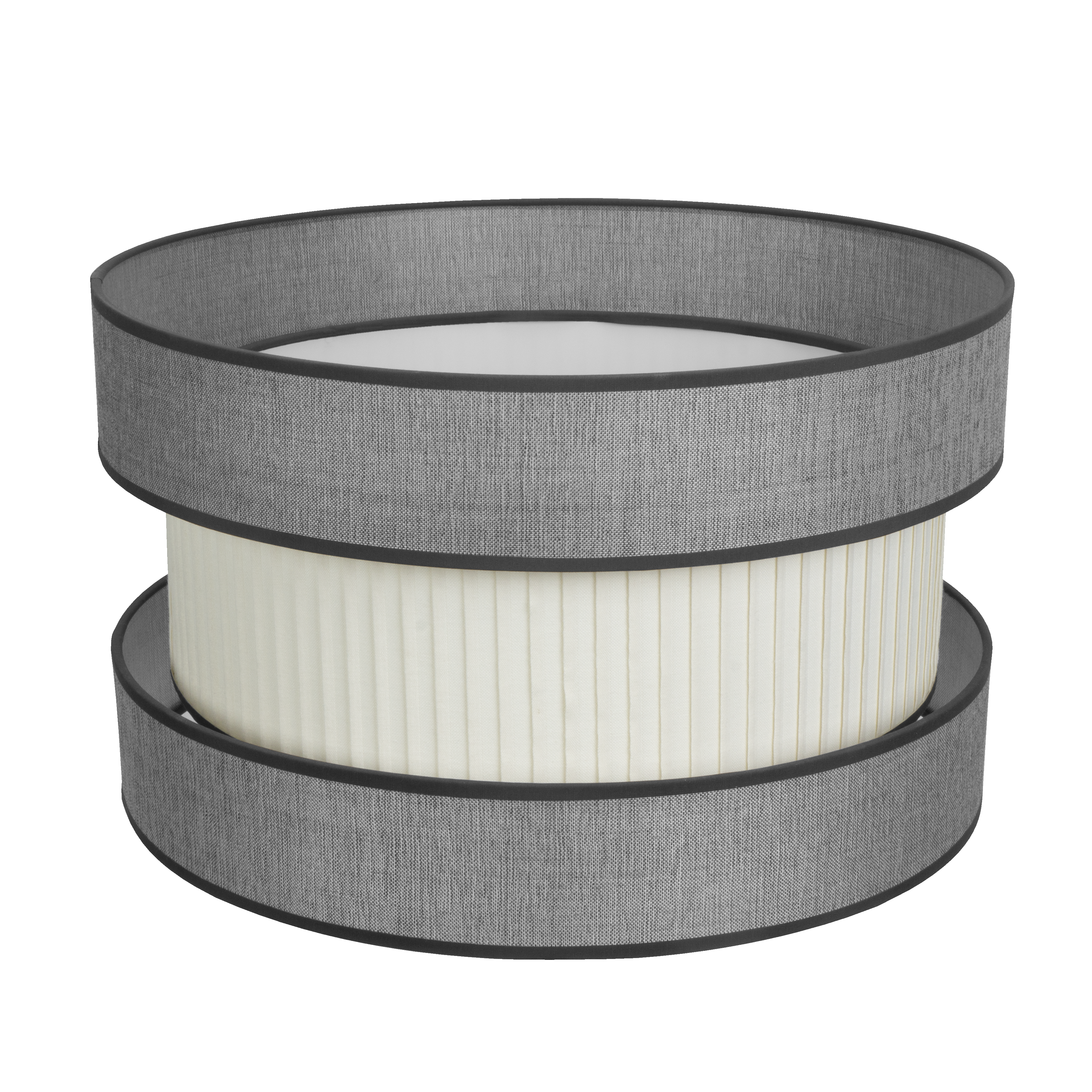 Pantalla colgante Home M10 Gris-Beis 60cm, vista frontal, Fabrilamp, luzguru.com