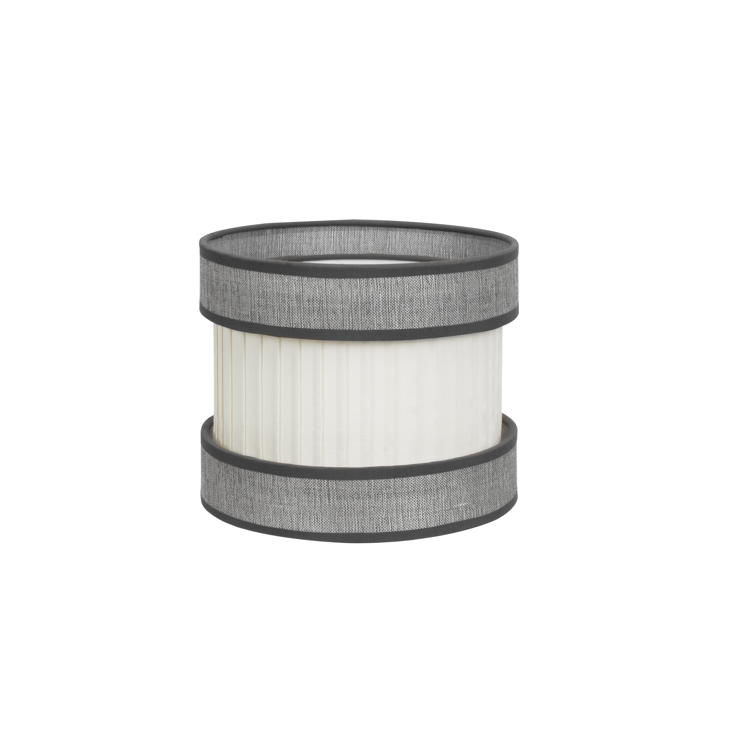 Pantalla Sobremesa Peq. Home E14 Gris-Beis 18cm - Vista frontal