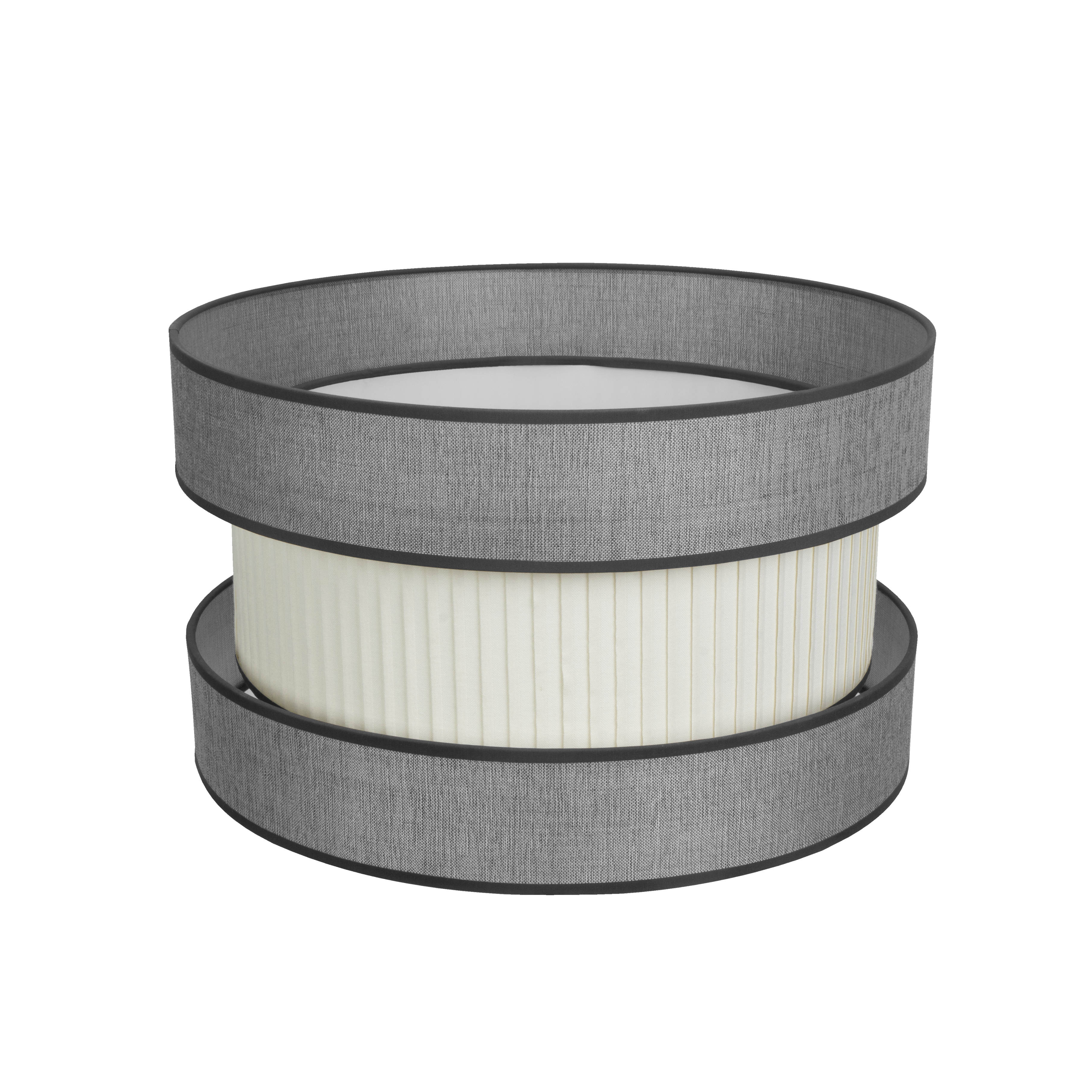 Pantalla colgante Home M10 Gris-Beis 50cm, vista frontal, Fabrilamp