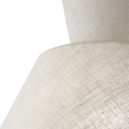 Detalle de la doble pantalla rústica de la lámpara colgante Carlo ALEMAR