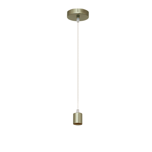 Armazón Cara fabricado en metal color cuero, colgante decorativo E27