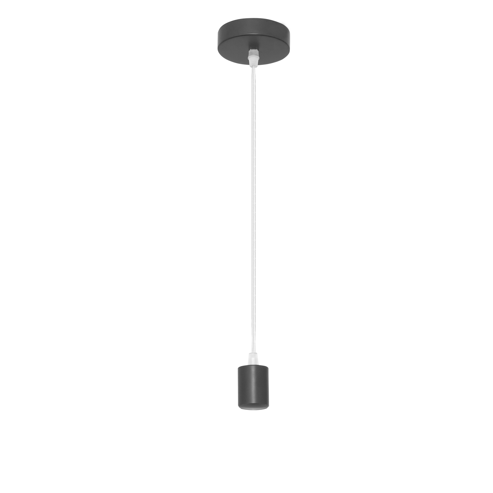Armazón colgante Cara fabricado en Metal color Negro, diseño minimalista