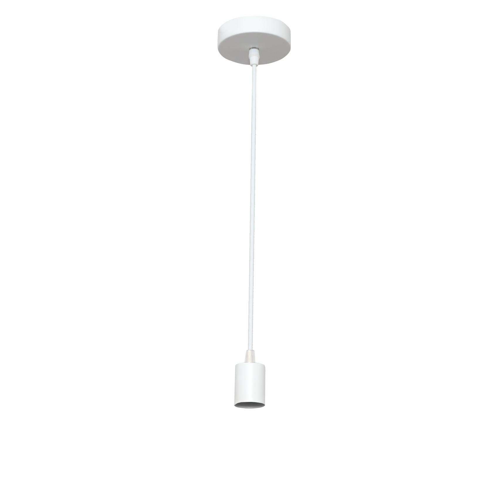 Armazón colgante Cara fabricado en metal color blanco, ideal para interior