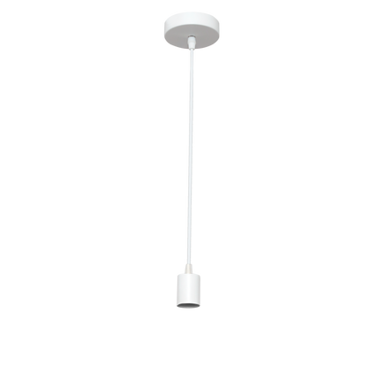 Armazón colgante Cara fabricado en metal color blanco, ideal para interior
