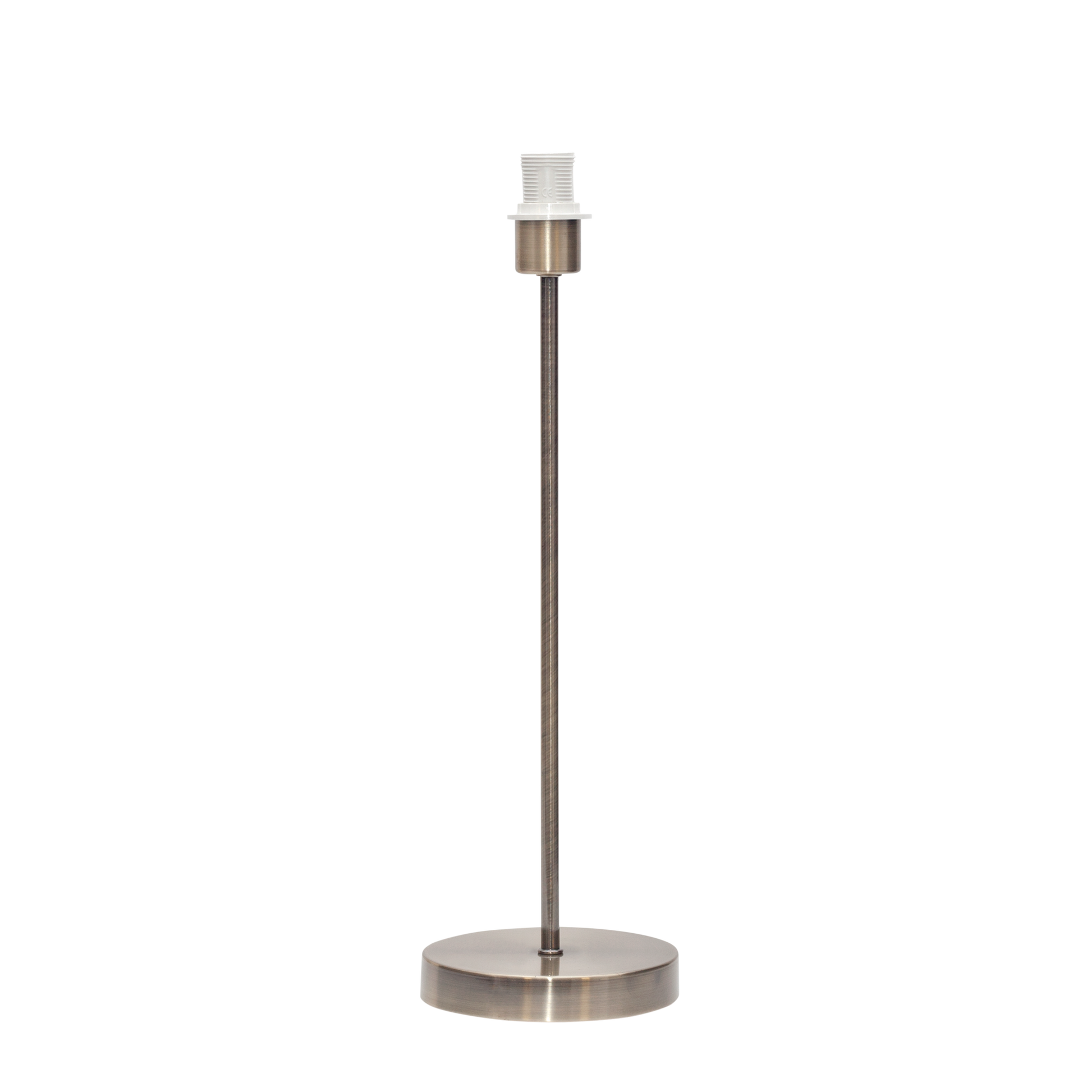 Armazón CARA fabricado en metal color cuero, para lámpara de mesa