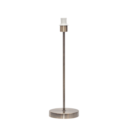 Armazón CARA fabricado en metal color cuero, para lámpara de mesa