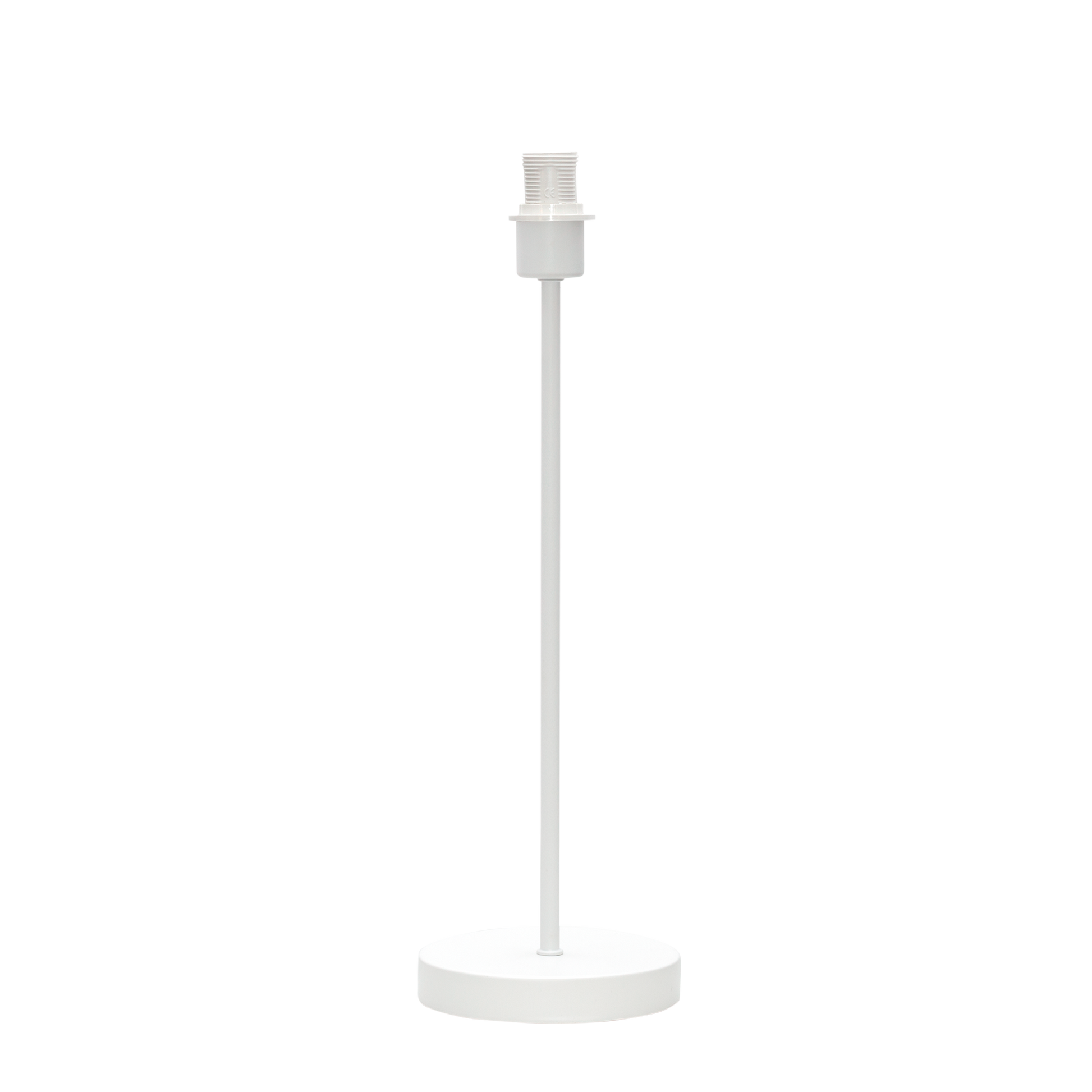 Base de lámpara Cara fabricada en metal color blanco, ideal para dormitorio