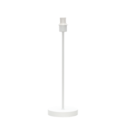 Base de lámpara Cara fabricada en metal color blanco, ideal para dormitorio