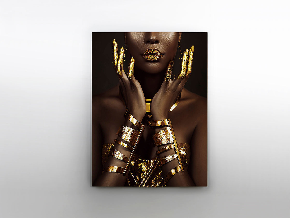 Fotografía Impresa en Cristal Templado Sombra y Oro 90x120 cm Schuller en ambiente decorado | Schuller