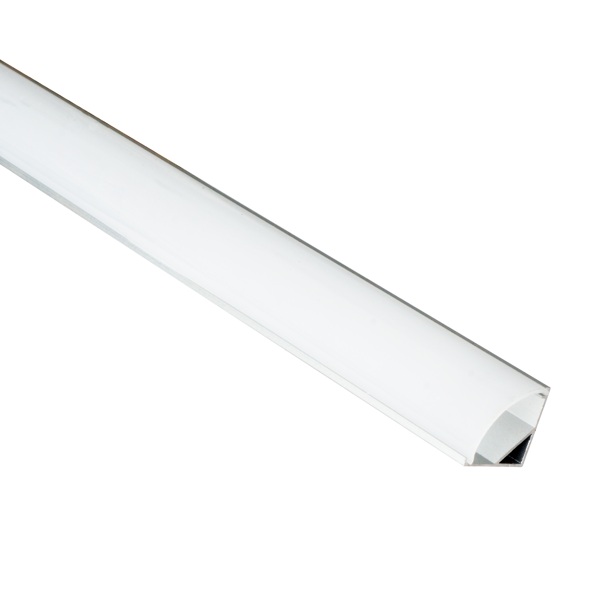 Canaleta para tira LED fabricada en Aluminio color Blanco/Aluminio