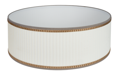Pantalla colgante textil beige, perfecta para comedores elegantes