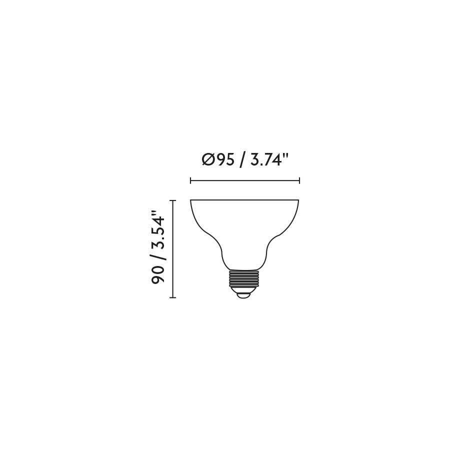 Bombilla E27 PAR30 fabricada en Aluminio color aluminio para interior