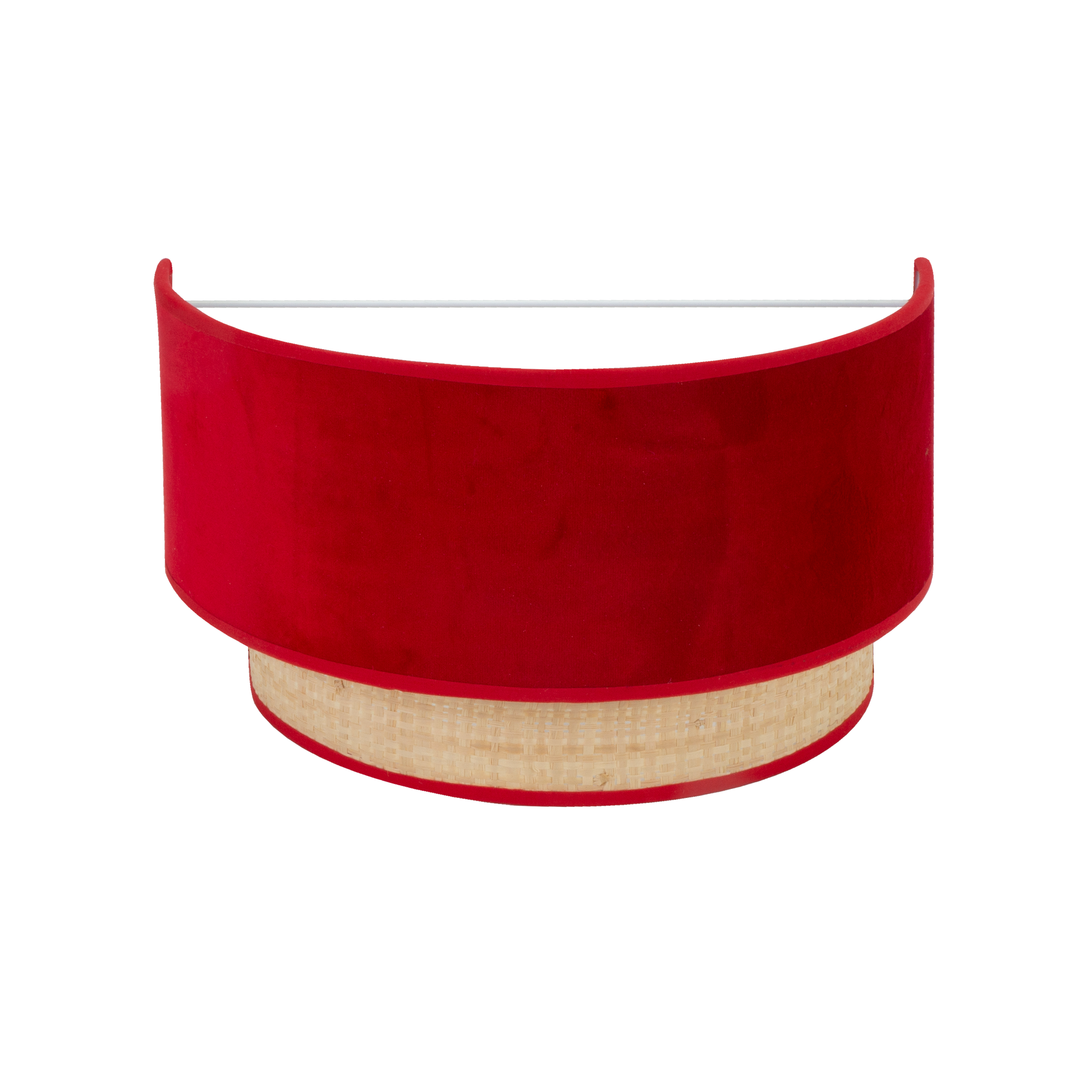 Aplique Reyes fabricado en Metal y Textil color Natural/Rojo
