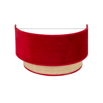 Aplique Reyes fabricado en Metal y Textil color Natural/Rojo