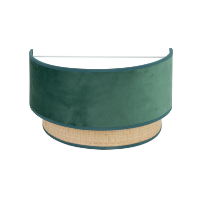 Aplique Reyes fabricado en Metal color Natural/Verde con pantalla textil