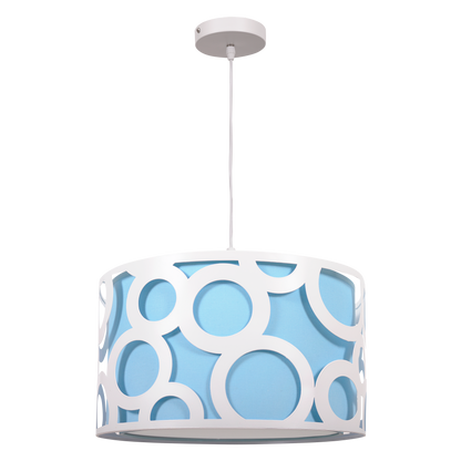 Colgante Orlando Azul/Blanco de Fabrilamp, diseño moderno y elegante para iluminar tu hogar.