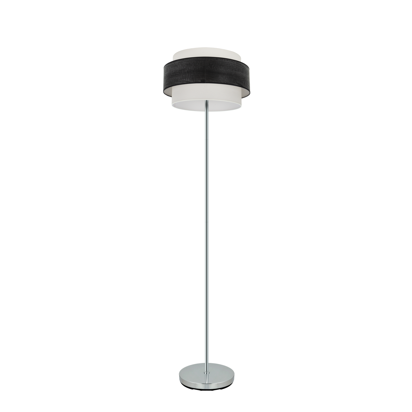 Lámpara Myriam fabricada en metal cromado color madera negra, ideal para iluminar tu hogar