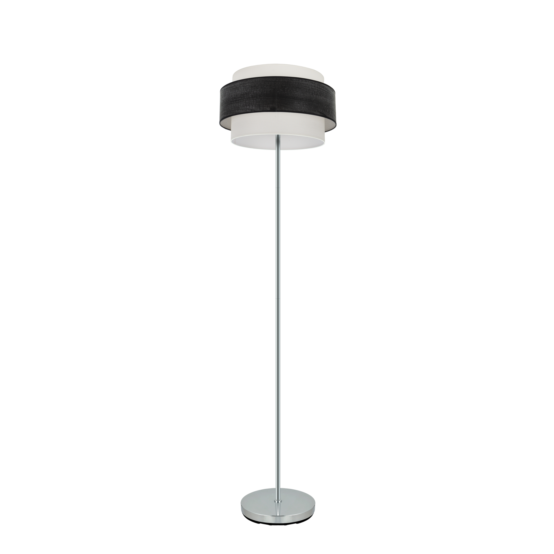Lámpara Myriam fabricada en metal cromado color madera negra, ideal para iluminar tu hogar