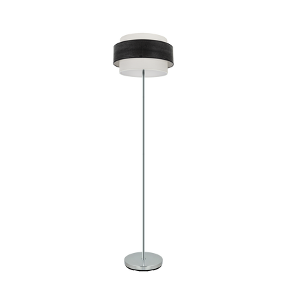 Lámpara Myriam fabricada en metal cromado color madera negra, ideal para iluminar tu hogar