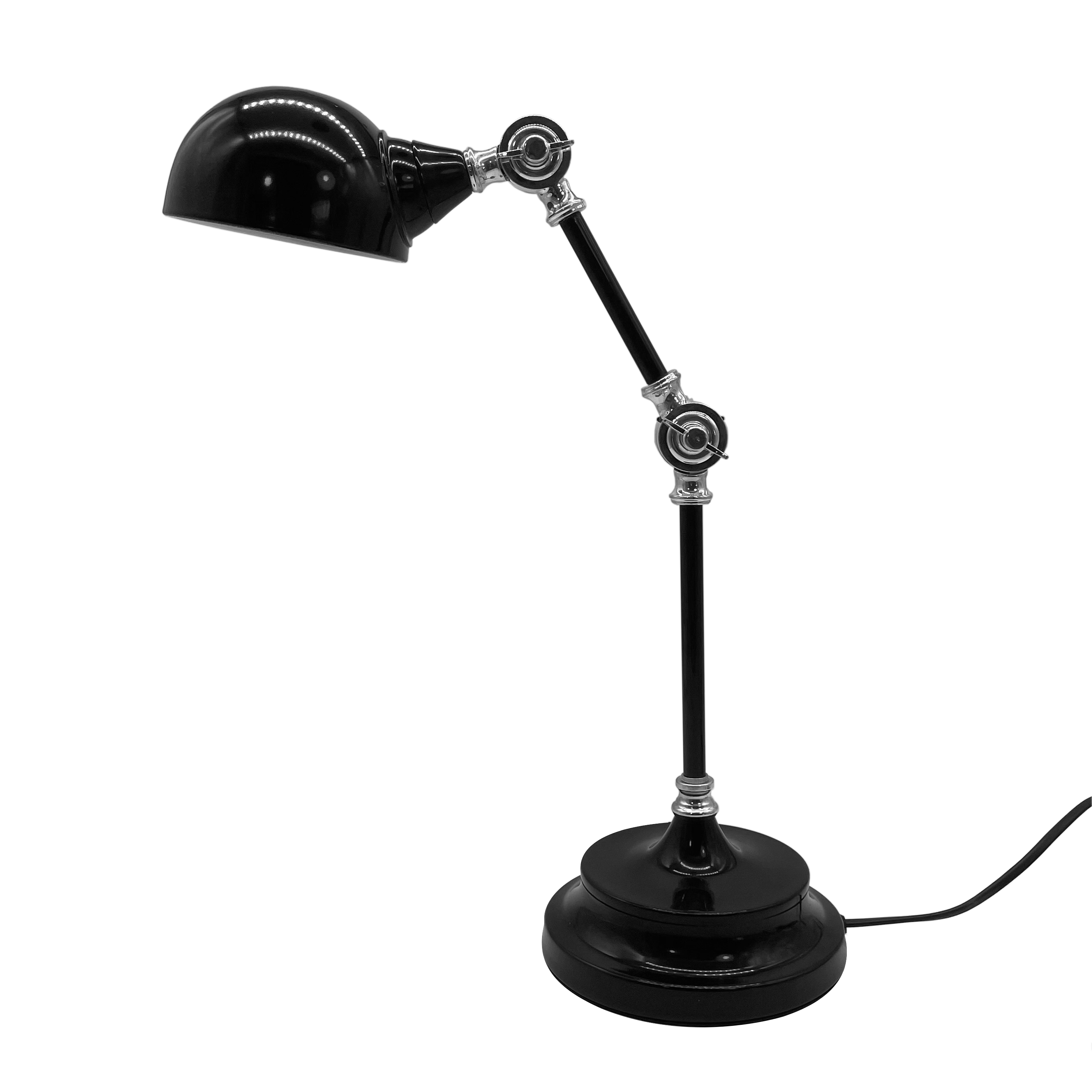 Flexo Adal Negro/Cromo, vista frontal, luzguru.com