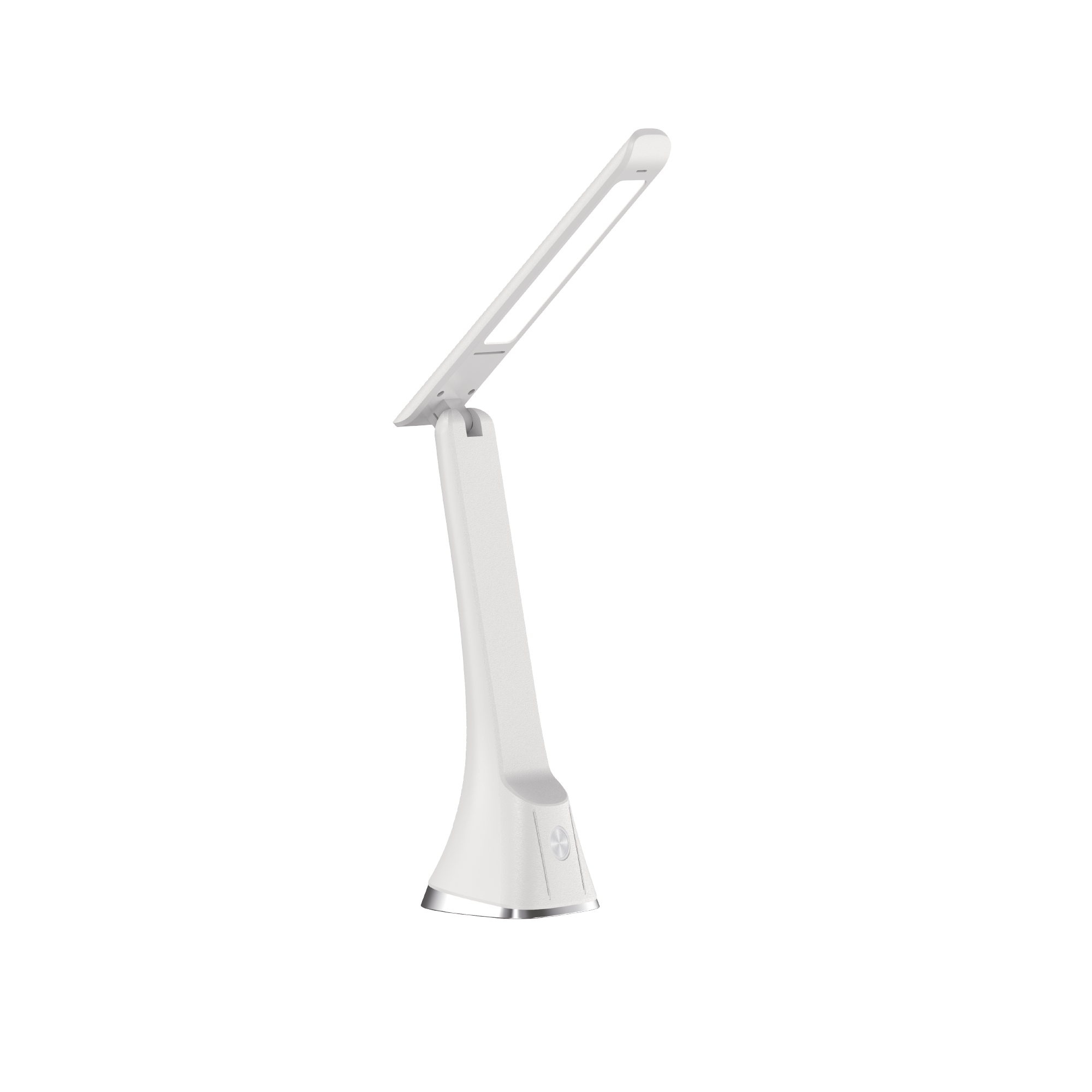 Flexo Anhidrita 5w LED blanco y cromo, vista frontal, luzguru.com