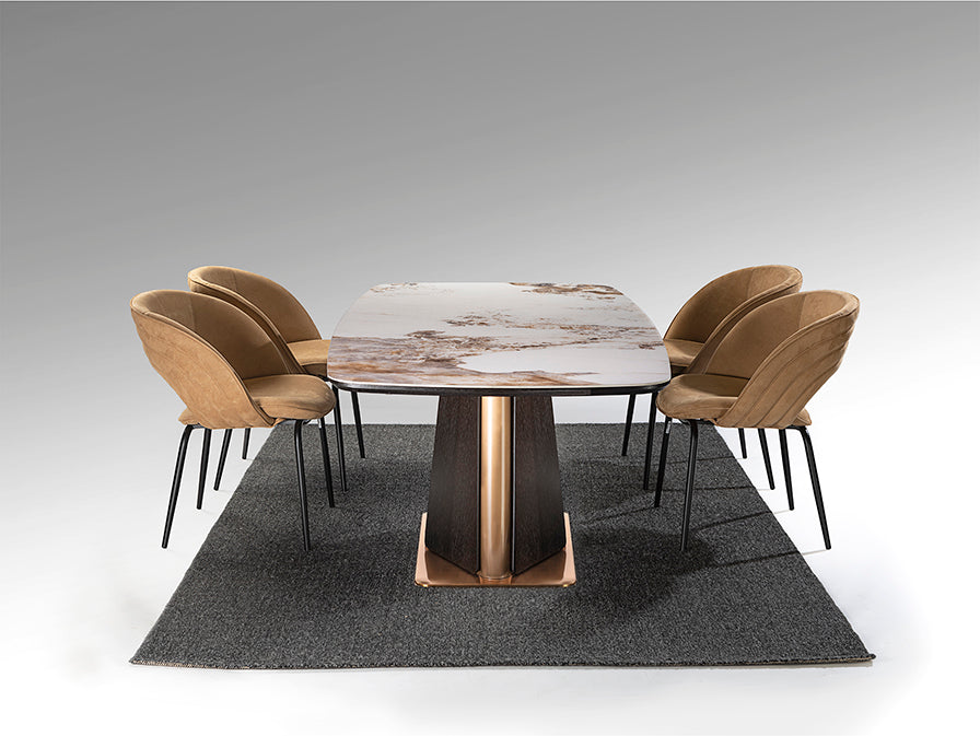 Mesa de Comedor Luca Roble Oscuro - Schuller - 412094 - Vista 4