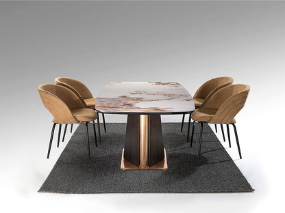 Mesa de Comedor Luca Roble Oscuro - Schuller - 412094 - Vista 4