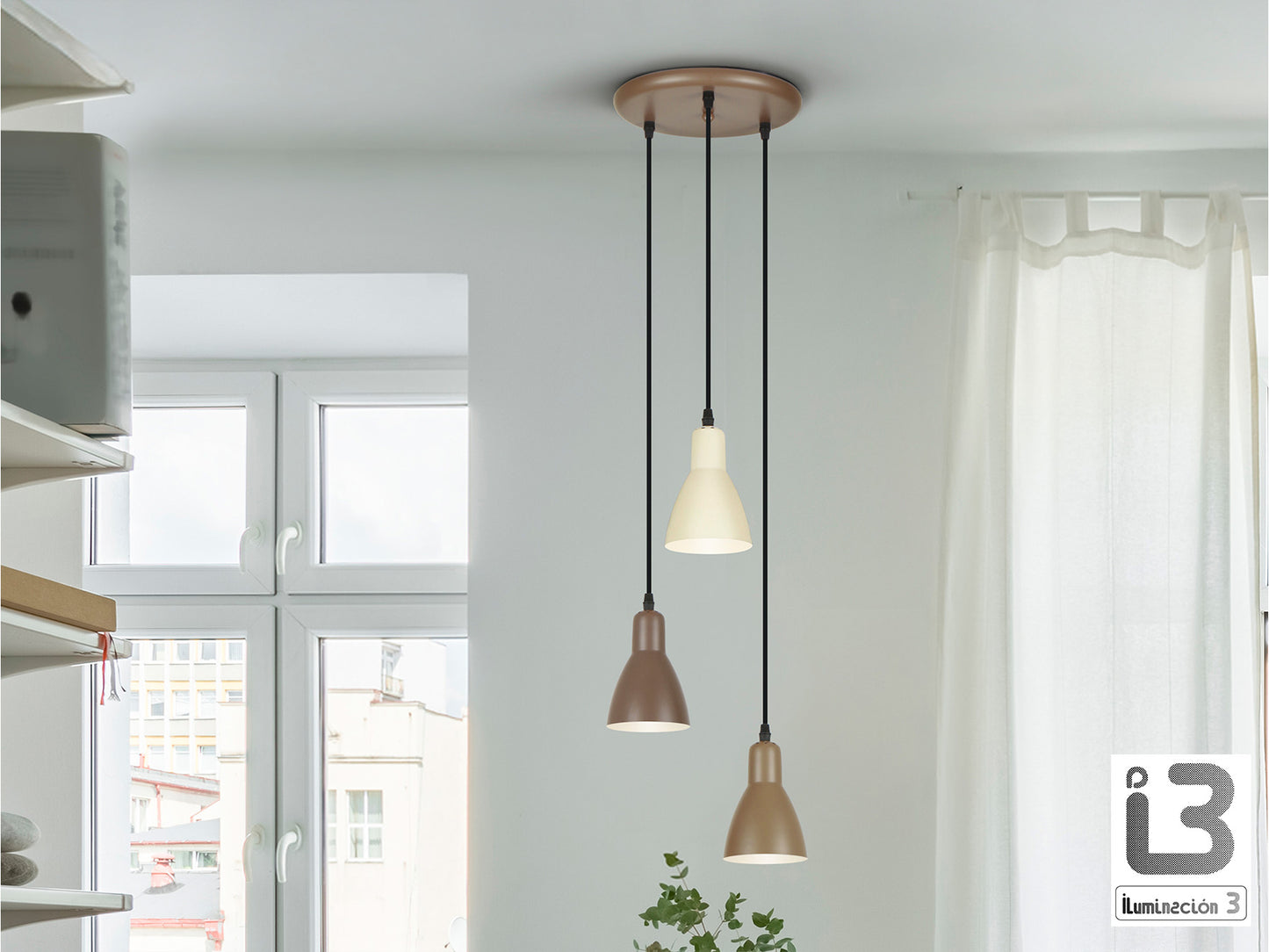 Lámpara de Techo 3 Luces Afra Regulable - Schuller - 13217 - Vista 1