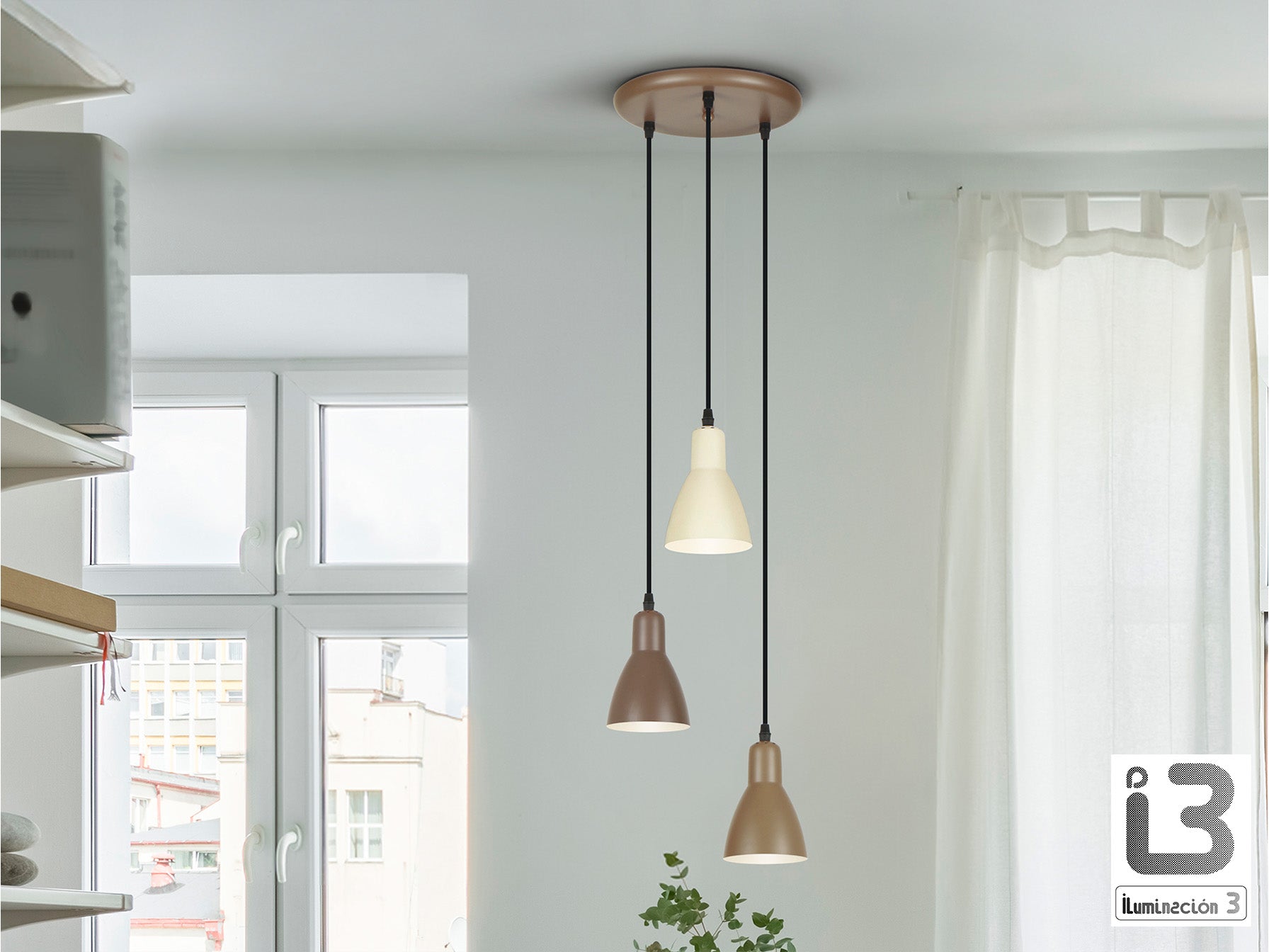 Lámpara de Techo 3 Luces Afra Regulable - Schuller - 13217 - Vista 1