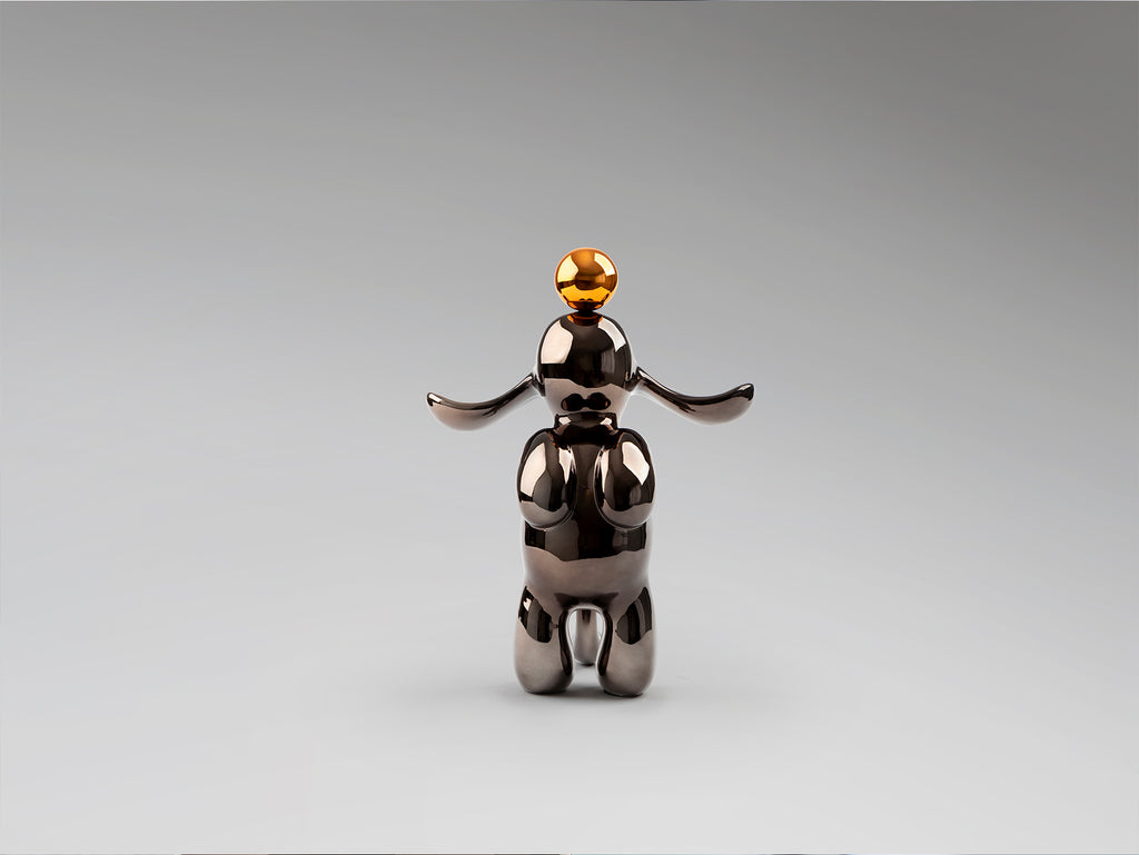 Figura Decorativa Conejo Pequeña Gris/Naranja - Schuller - 302258 - Vista 4