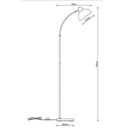 Detalle de base y cable del pie de salón Niu amarillo ALEMAR