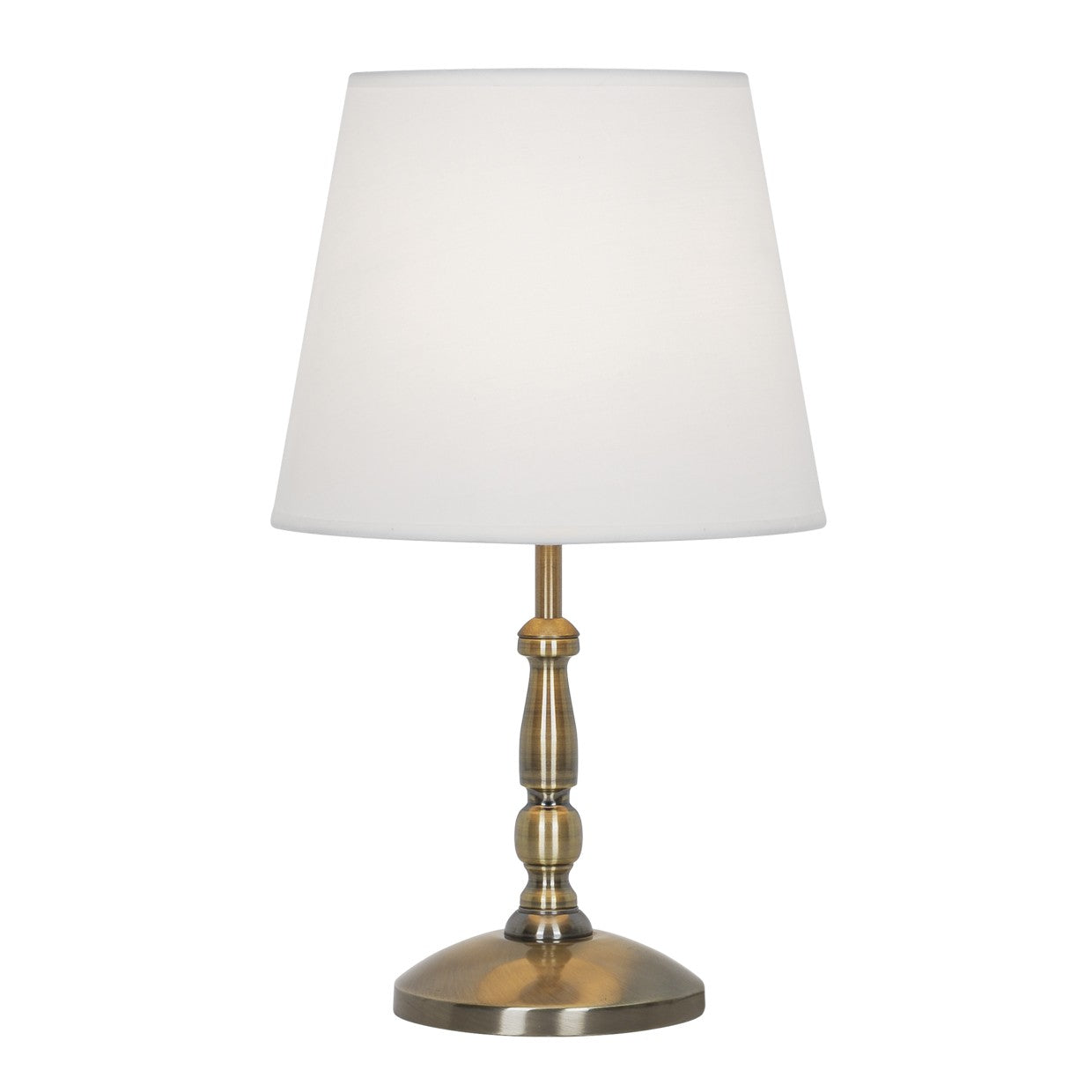 Lámpara sobremesa Vermut latón ALEMAR con pantalla tela blanca - Vista principal