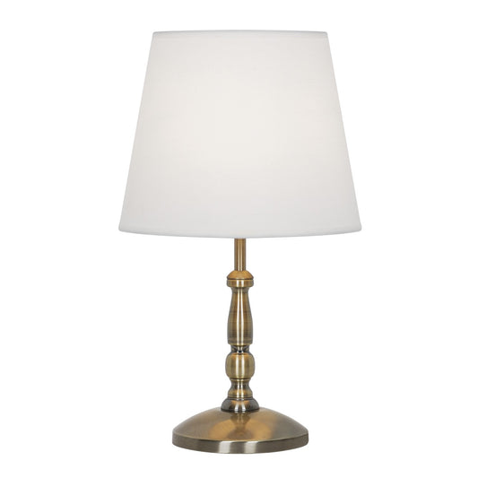 Lámpara sobremesa Vermut latón ALEMAR con pantalla tela blanca - Vista principal