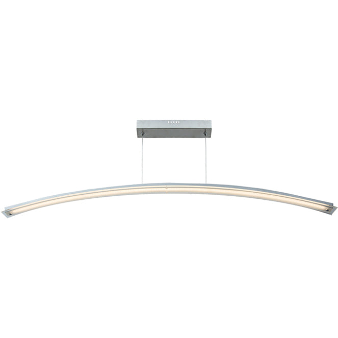 Colgante LED Perseu 128 cm Níquel Interlusa - Vista frontal principal en fondo blanco | LuzGurú
