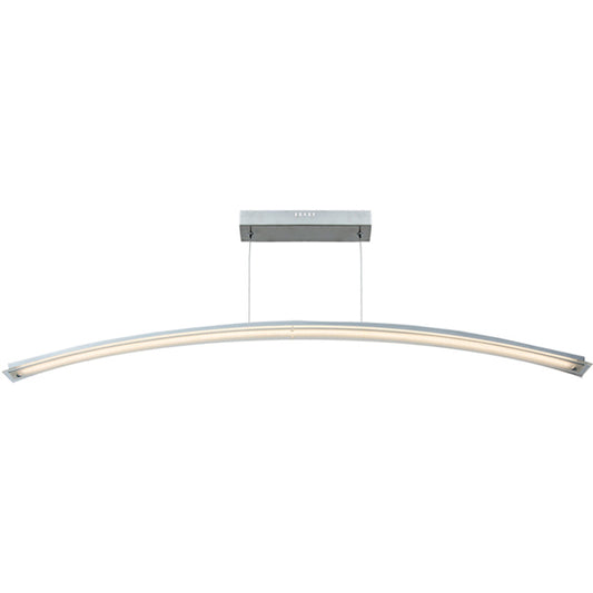 Colgante LED Perseu 128 cm Níquel Interlusa - Vista frontal principal en fondo blanco | LuzGurú