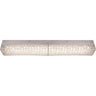 Aplique HELSÍNQUIA LED rectangular transparente y cromo de Interlusa, vista frontal