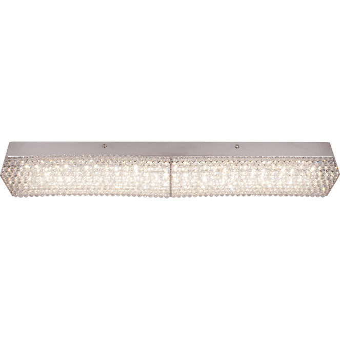 Aplique LED HELSÍNQUIA 57 cm Transparente/Cromo Interlusa - Vista frontal principal en fondo blanco | LuzGurú