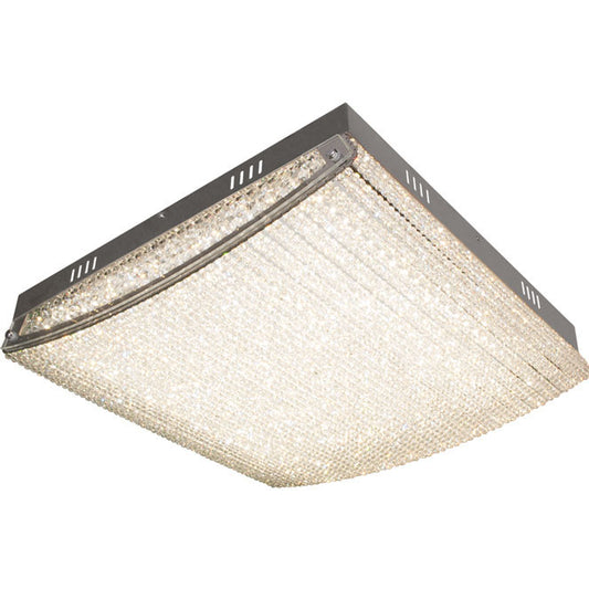 Plafón LED Helsinquia 48W 4320lm 4000K Transparente/Cromo Lumit Interlusa - Vista frontal principal en fondo blanco | LuzGurú