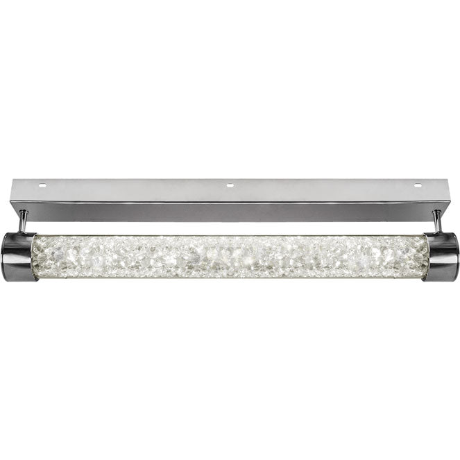Plafón LED MINSK 60 cm 24W 4000K Transparente/Cromo Interlusa - Vista frontal principal en fondo blanco | LuzGurú